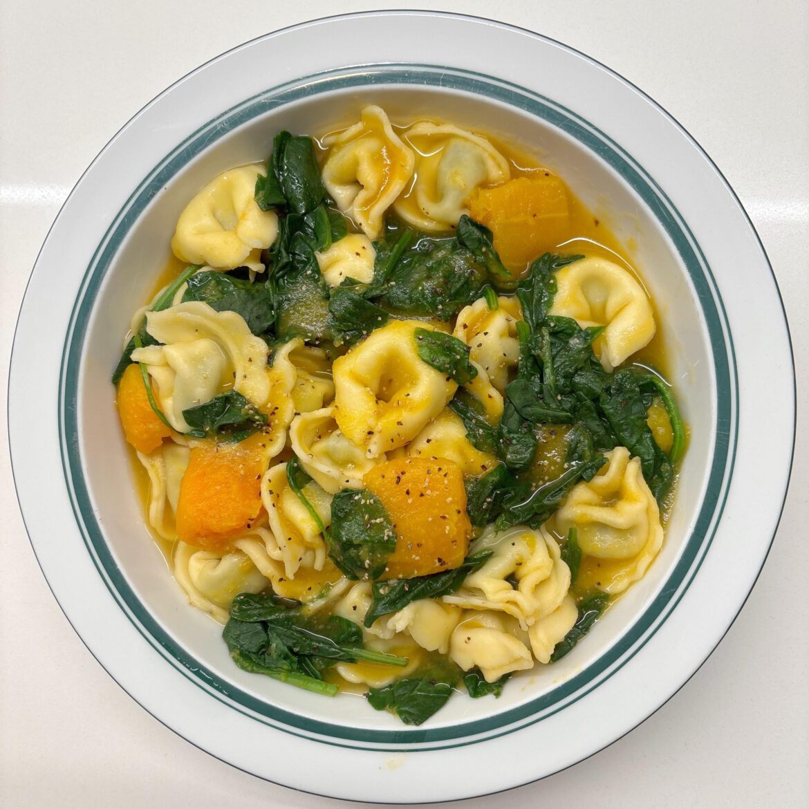 Tortellini in (butternut squash) brodo, because I’m pretending it’s fall