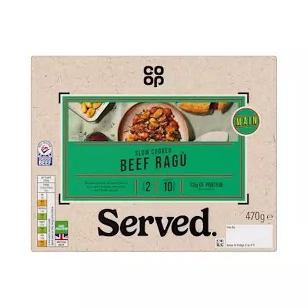 The Co-op Served range beef ragu 