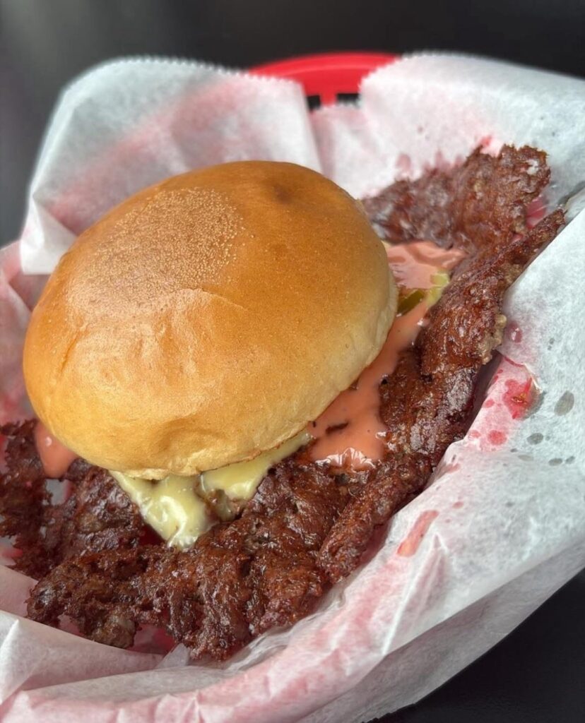 The region burger, with a Nutella crepe pregame at Roscoe village farmers market