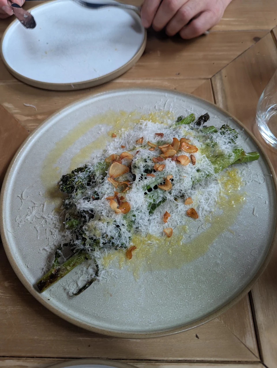 Proof that even greens can steal the show: Bruco’s parmesan-dusted broccolini arrives with crunch, garlic and a touch of fire from the open kitchen (Bethan Kapur)