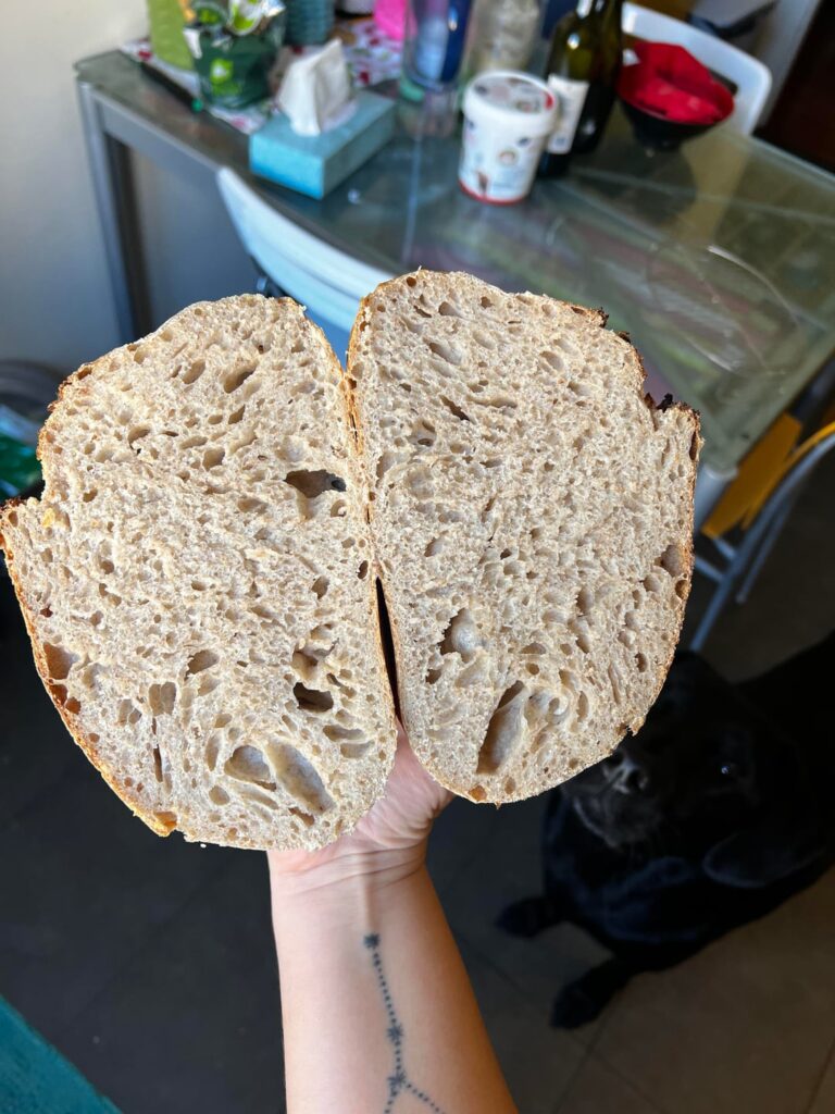 My very first loaf! Safe to say, I’m pretty pleased (and so is the dog)