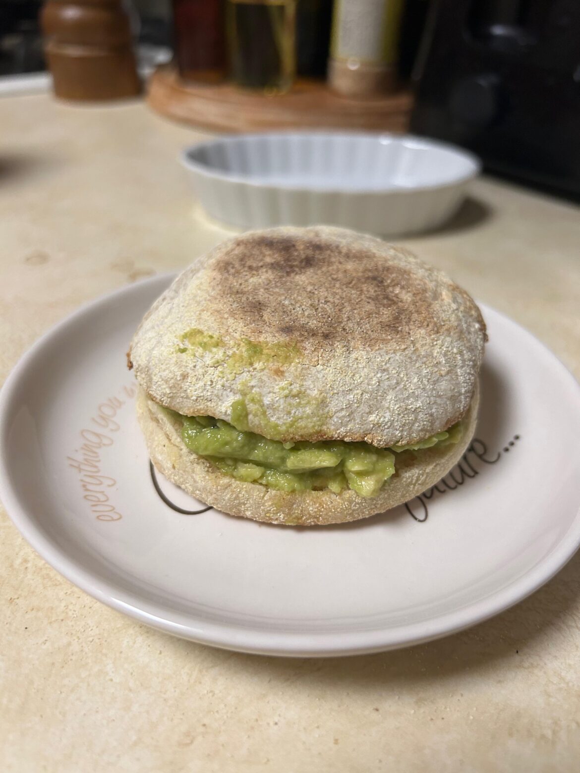 Jalapeño Avocado Toast [-ed "English" Muffin]