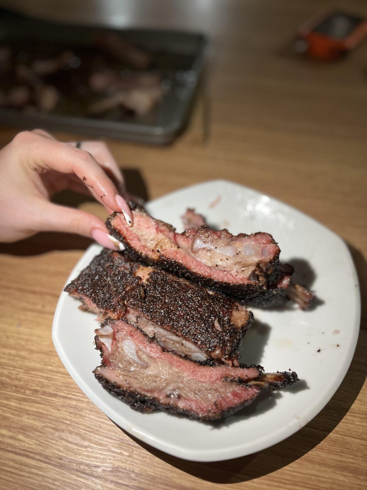 First time abandoning competition style and just using salt and pepper with no sauce. Never going back First time abandoning competition style and just using salt and pepper with no sauce. Never going back