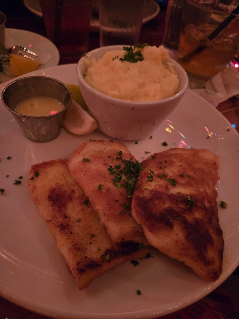 Calamari Steak, House Salad, & a Mai Tai at The Galley