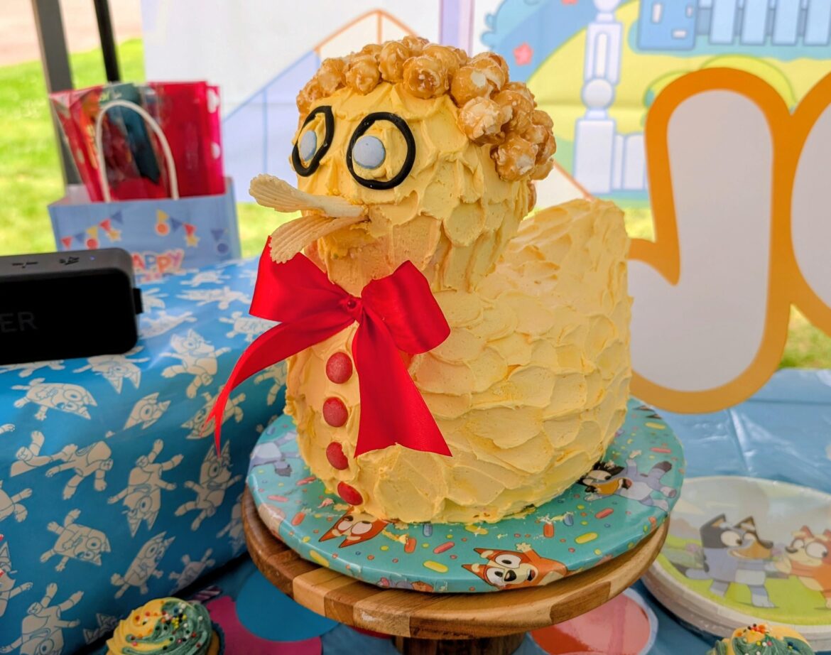 Duck Cake for my 3-year old's birthday!