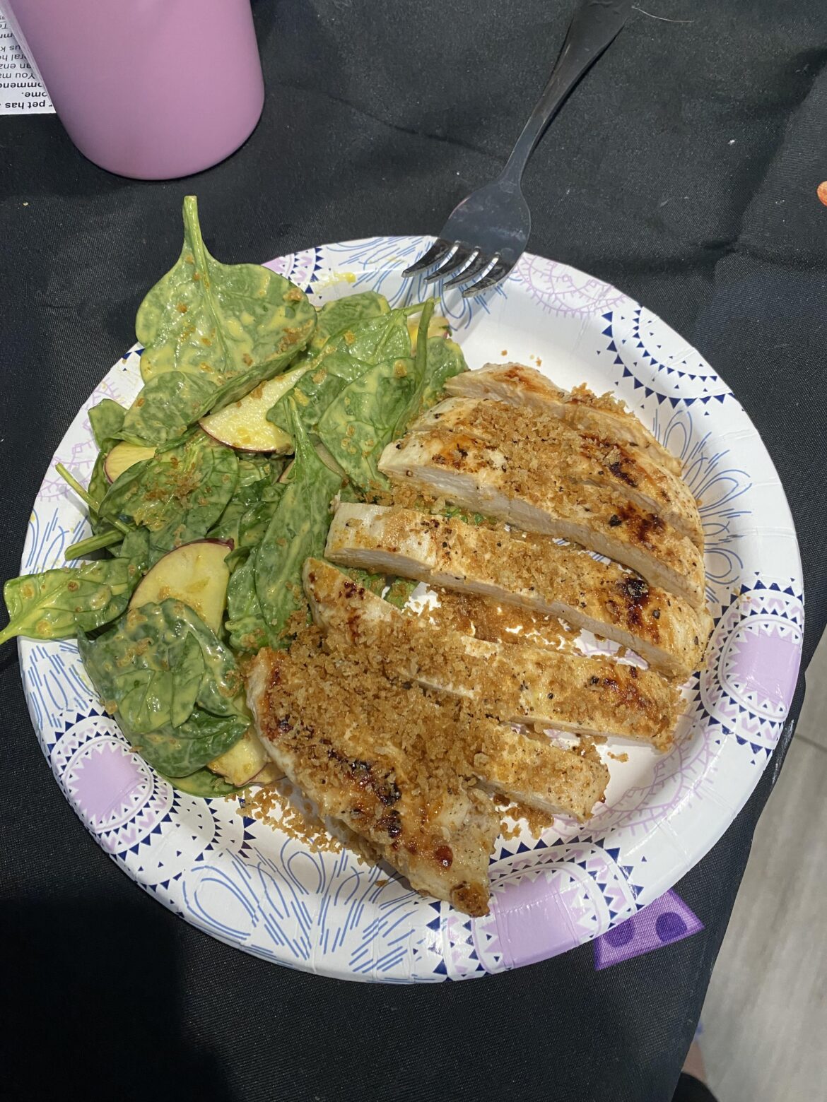 Seared Chicken & Apple Spinach Salad
