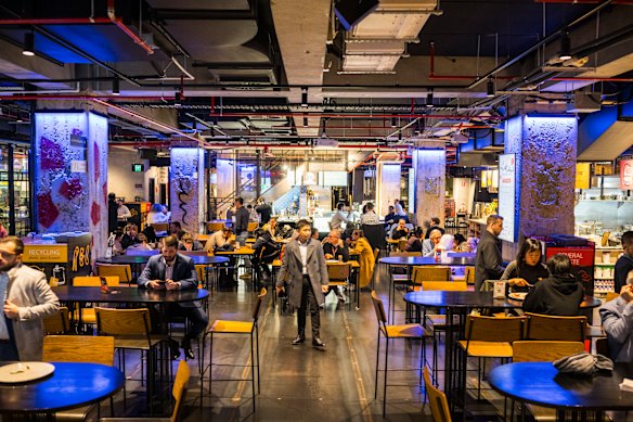 The upstairs food hall on Thursday lunchtime.