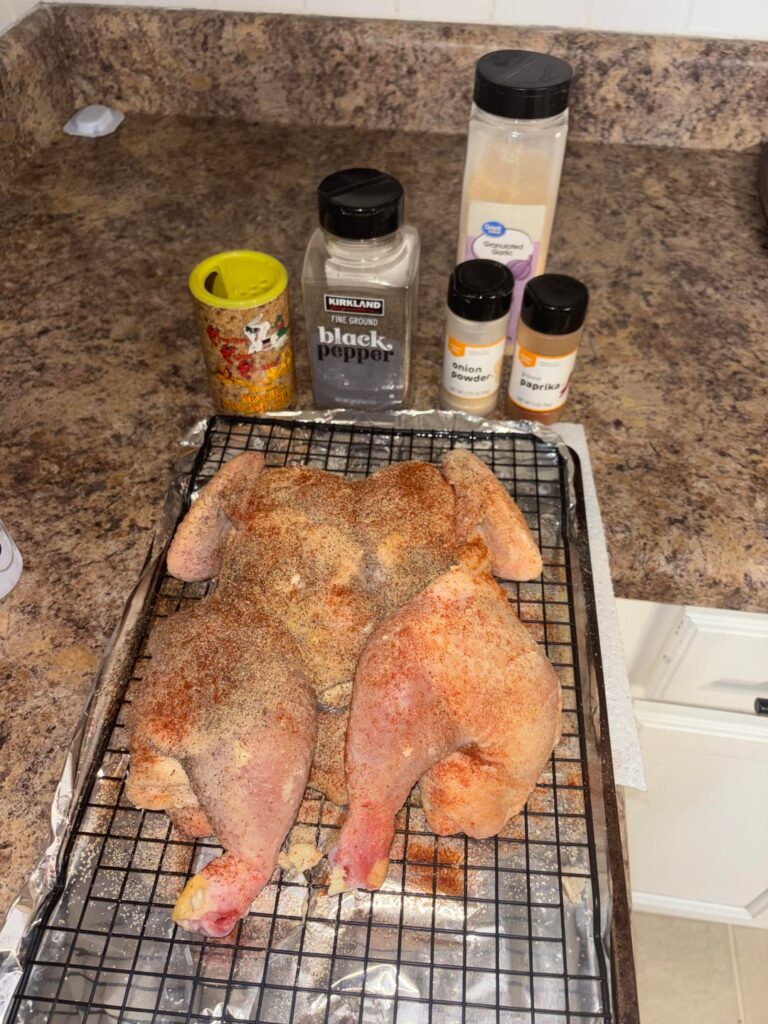 First time doing a whole bird on the Webber!