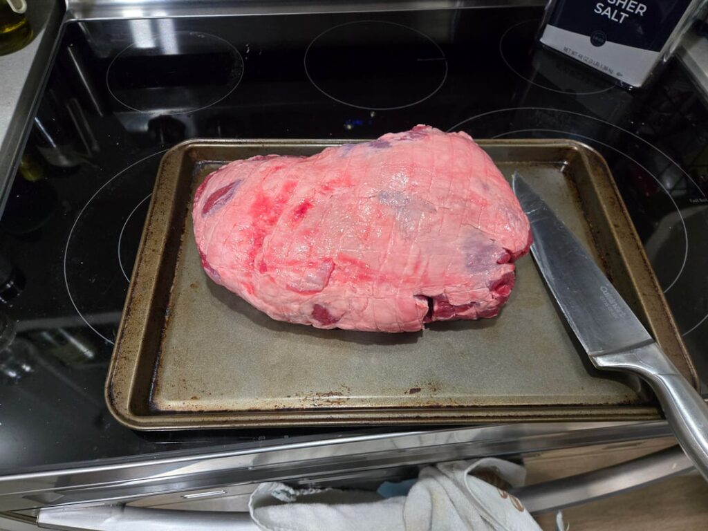 Boneless leg of lamb