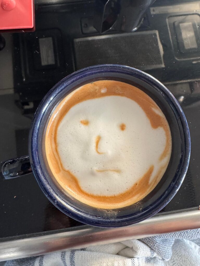 Improvised cappuccino art this morning