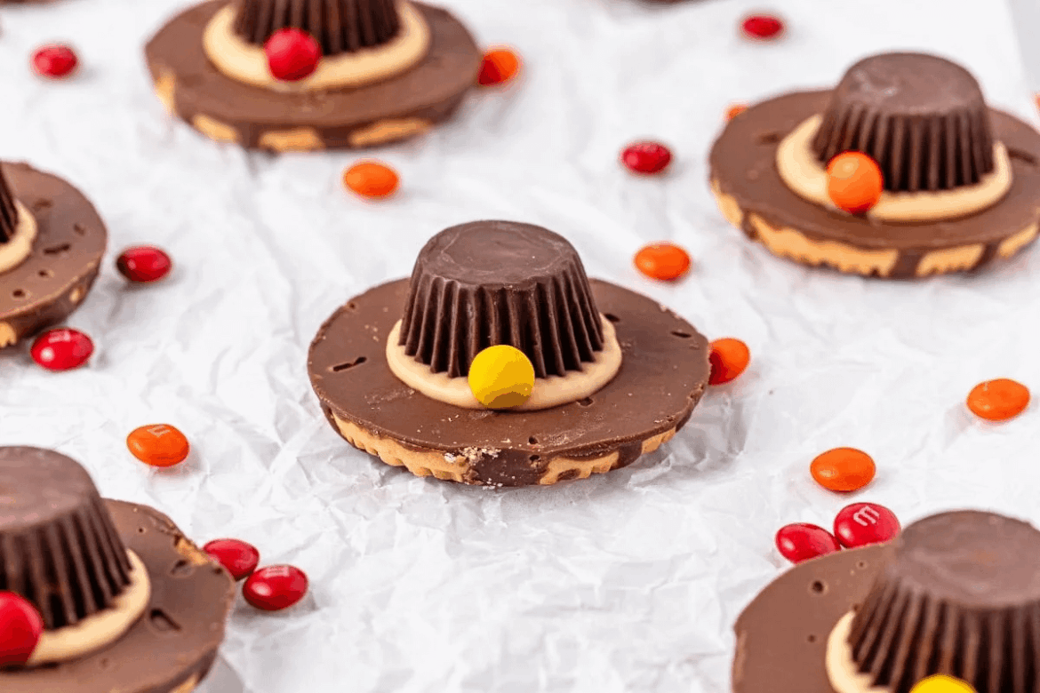 Peanut Butter Cookie Pilgrim Hats