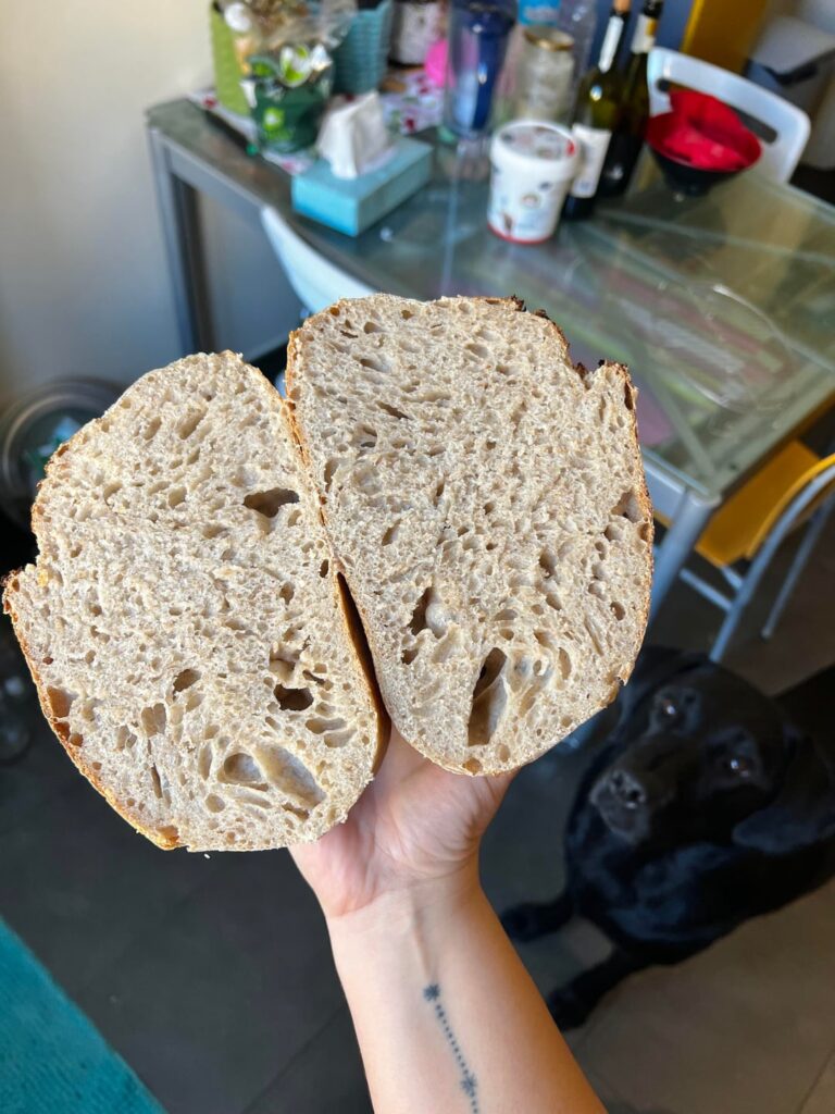 My first ever sourdough loaf and safe to say, my dog will be expecting a piece