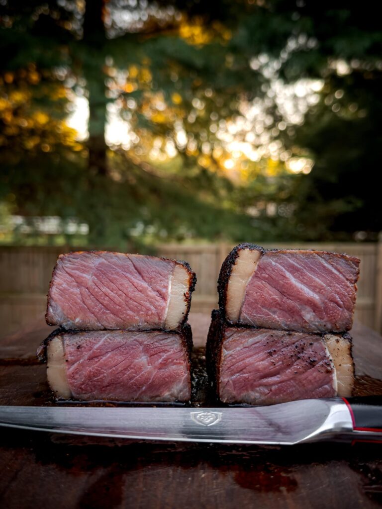 NY Strip: Smoked and Seared