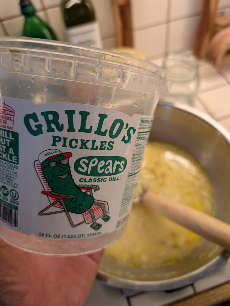 By replacing the water and salt with pickle brine, I made a lovely dill dough that became a delicious pickle bread.