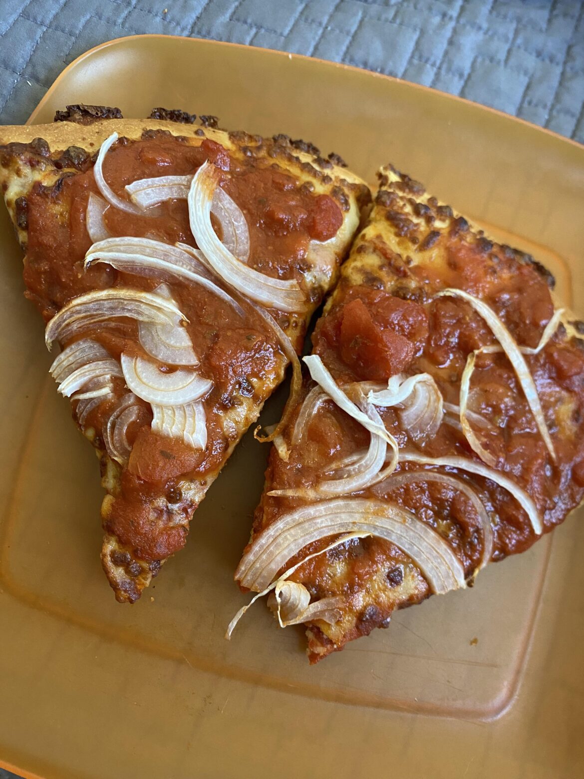 Best part of reheating pizza is adding onions