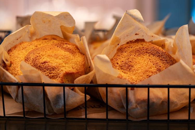 Tous Les Jours close up of pastries in case