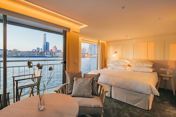 The Owners’ Suites armchair modelled after a captain’s chair.