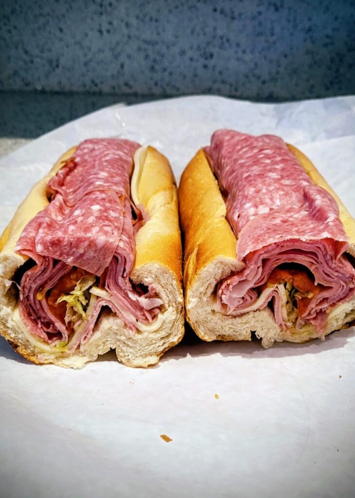 Italian hoagie (surprise! upside down meat!!)