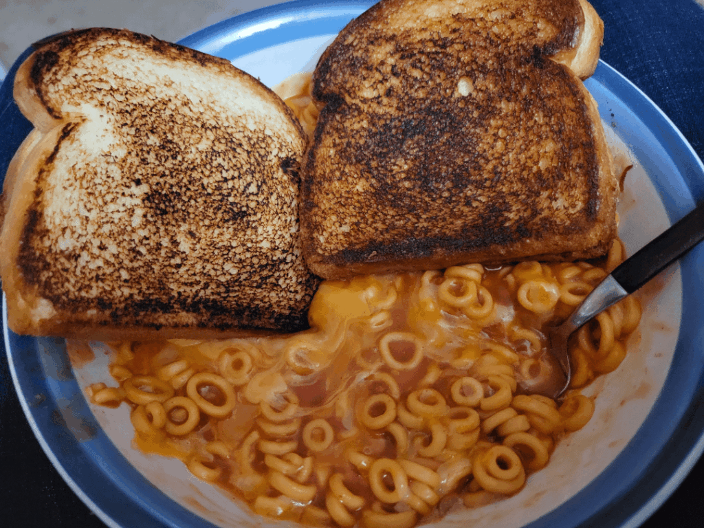 Grilled Cheese and SpaghettiOs