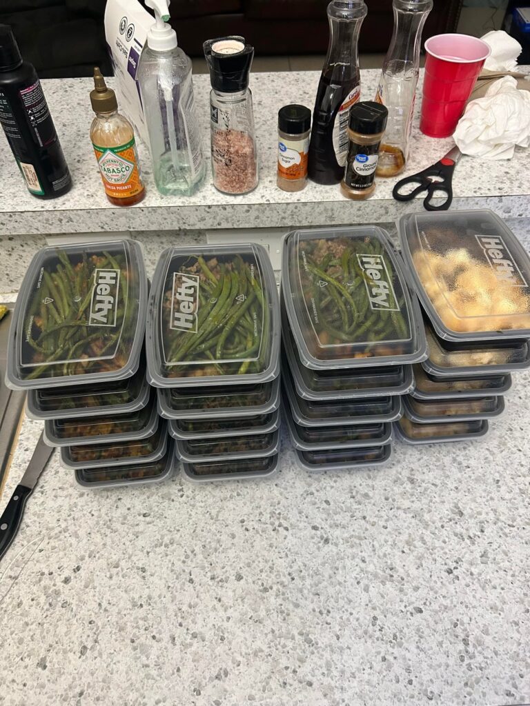Weekly meal prep, Late night meal prep for the week, loss some sleep but it’s worth it