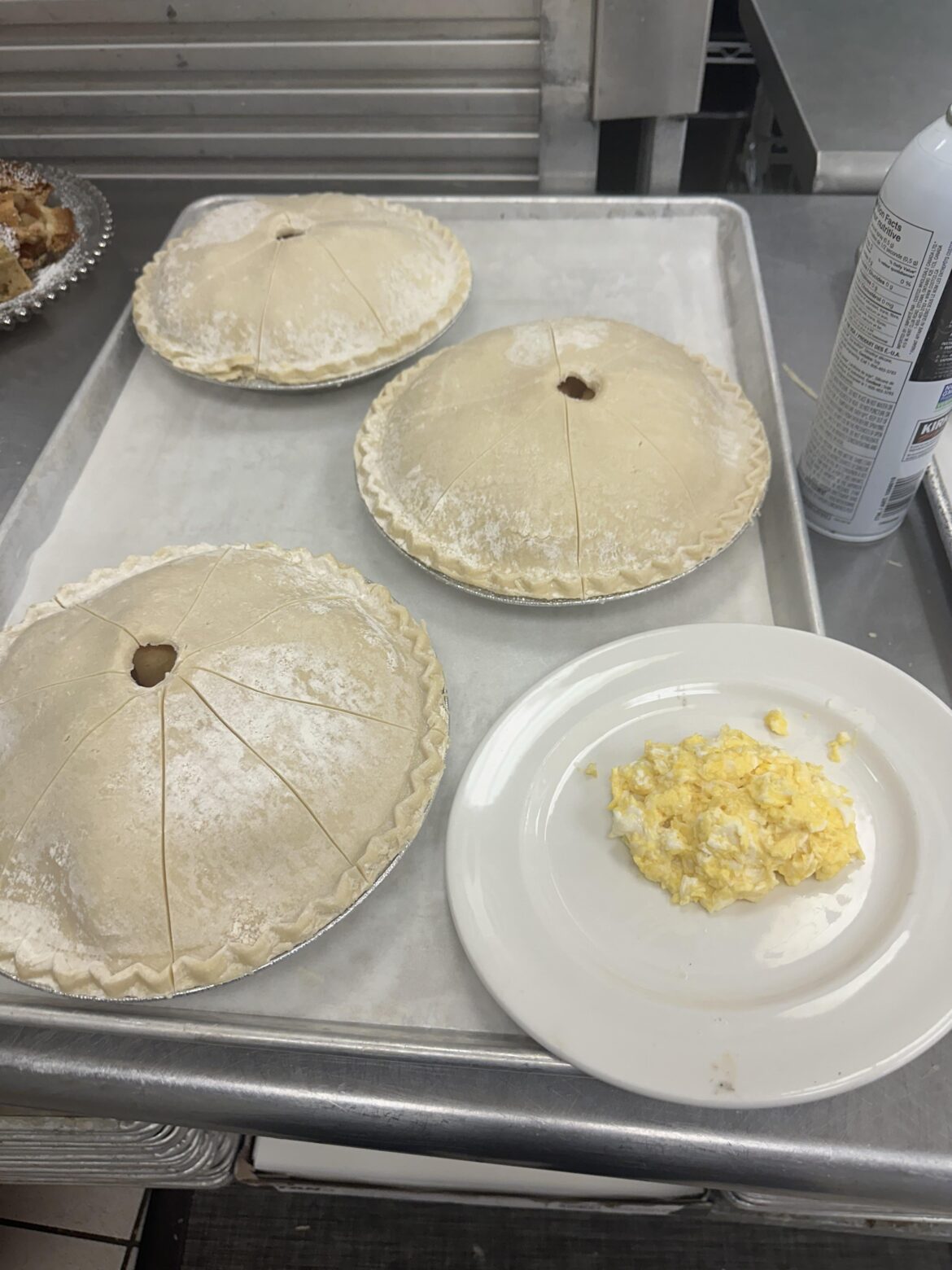 Asked the new line cook for 2 eggs for egg wash, he gives me this