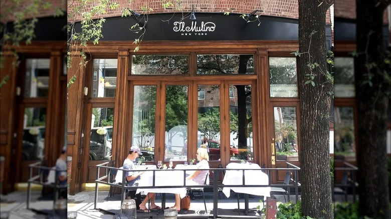 Restaurant exterior at Il Mulino New York