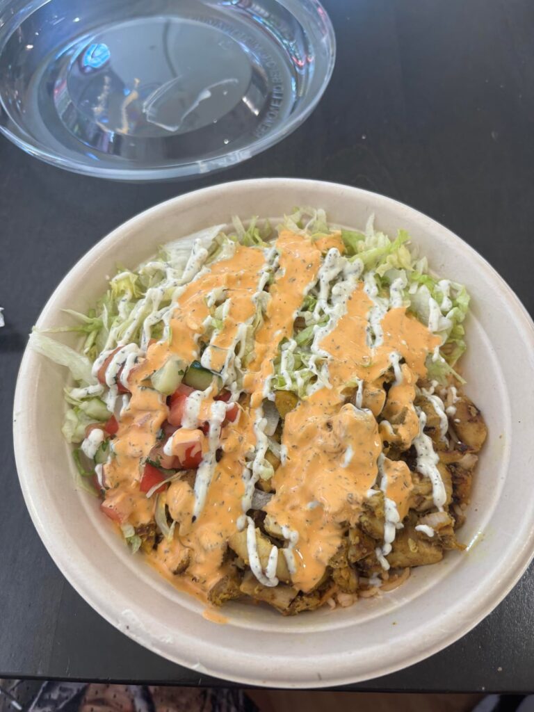 How many calories from halal shack?