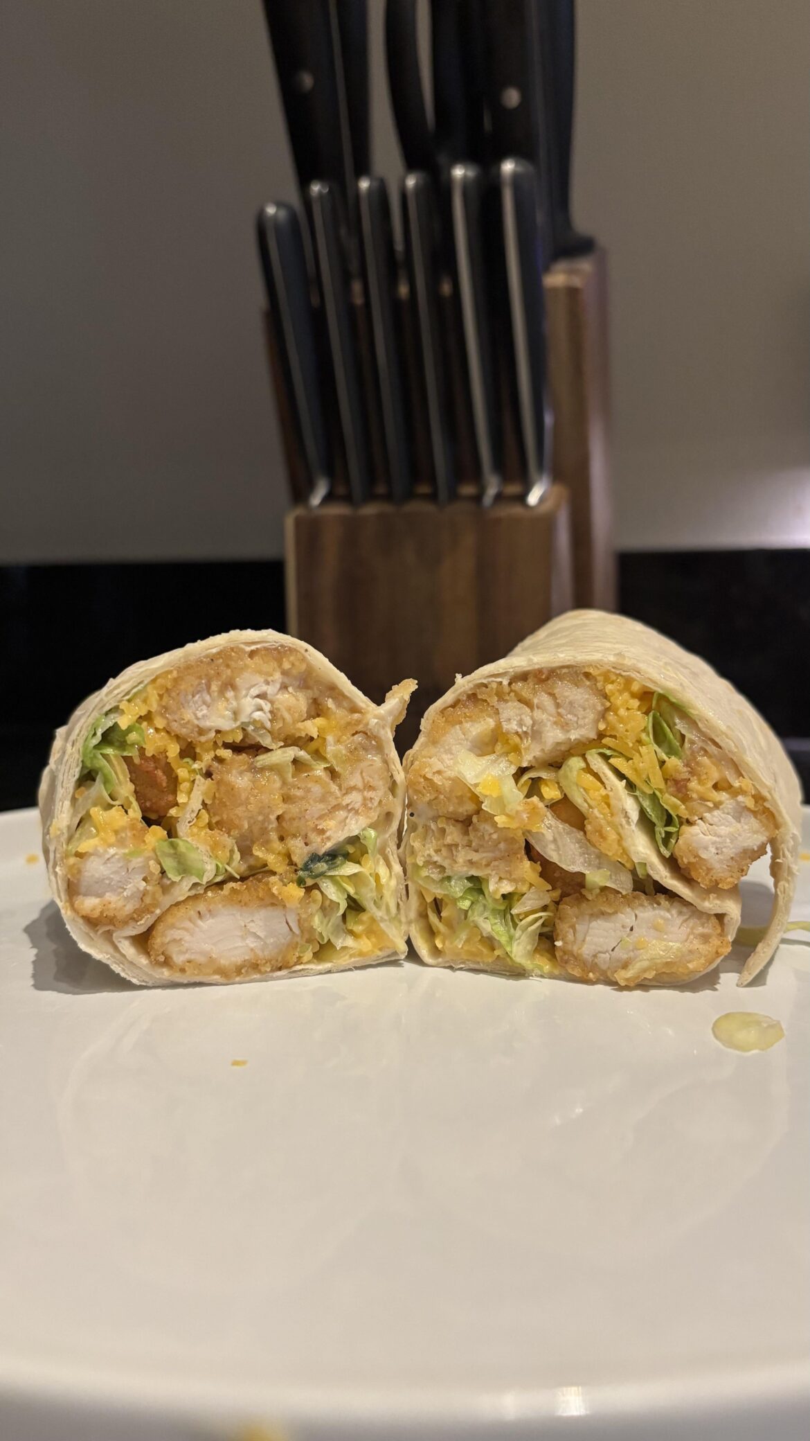 copycat mcdonald’s snack wrap, very filling! recipe in the text below