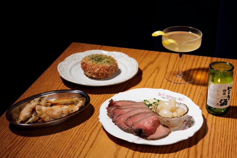 What to expect from dancerobot, the new Rittenhouse restaurant from Royal Sushi chef Jesse Ito Ebi chili gyoza, kare pan, and wagyu roast beef at dancerobot, 1710 Sansom St.