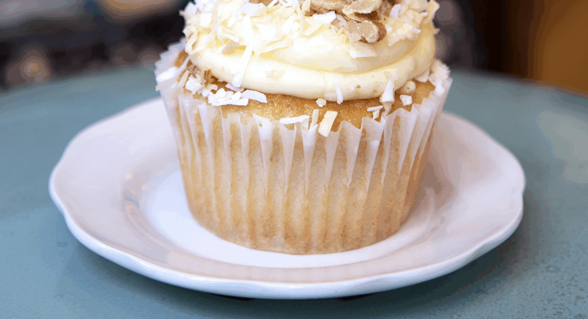 Italian Cream cupcake at The Urban Cup Italian Cream cupcake at The Urban Cup