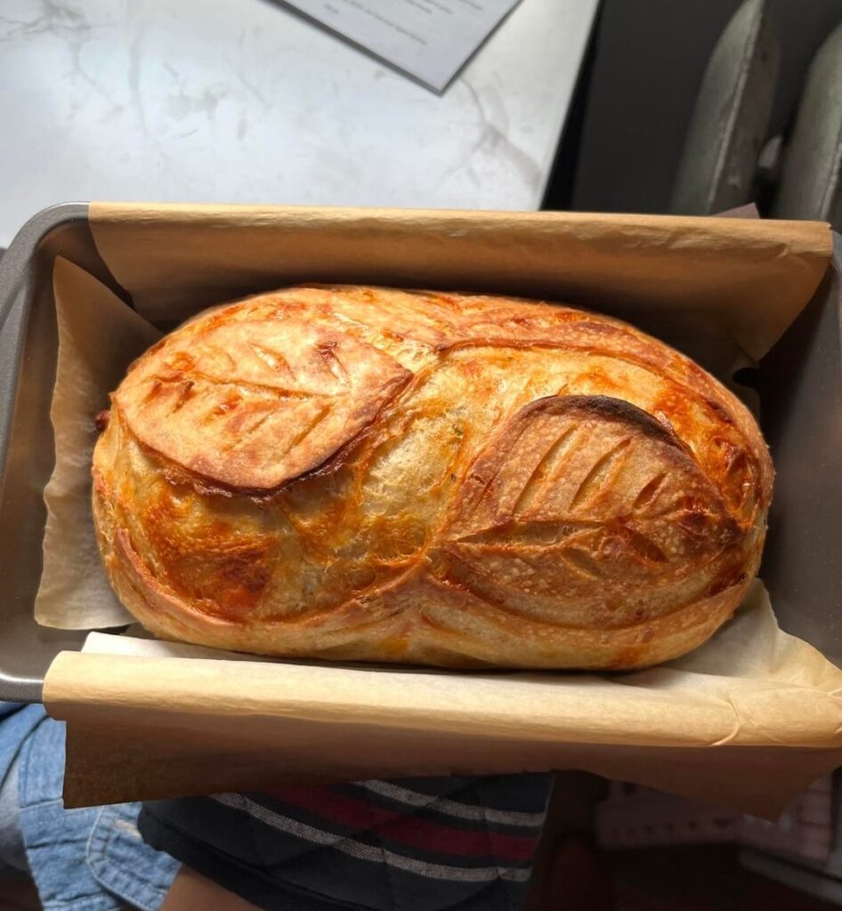 My first inclusion loaf! Cheddar and italian seasoning
