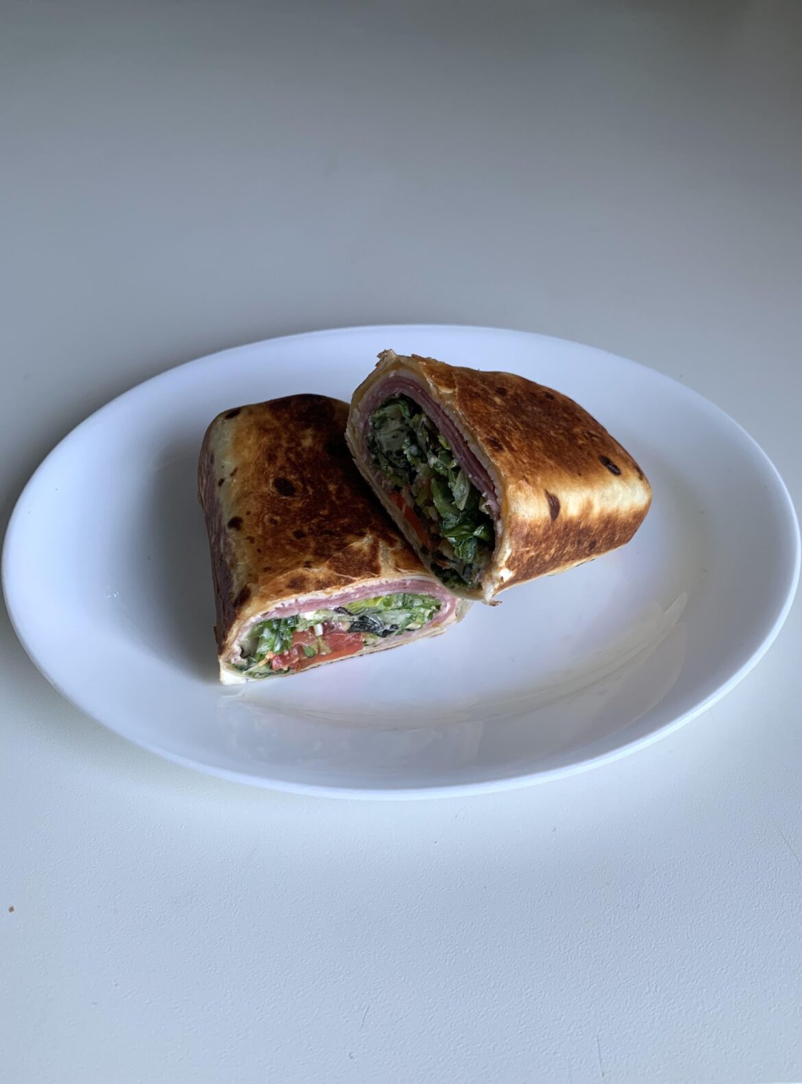 (OC) Perfectly grilled turkey wrap.