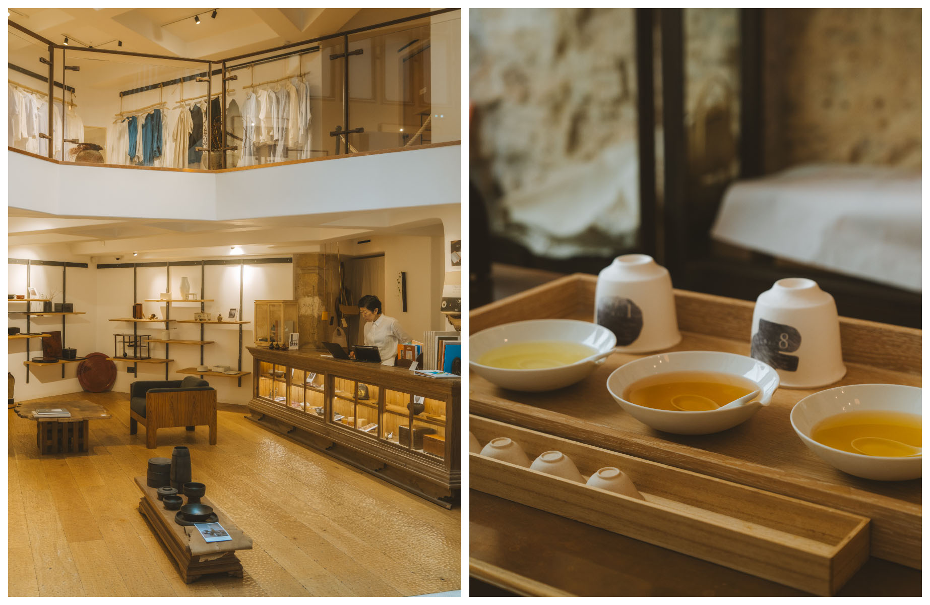 Ogata also offers a selection of handmade tableware items in its shop. © Joann Pai/The MICHELIN Guide
