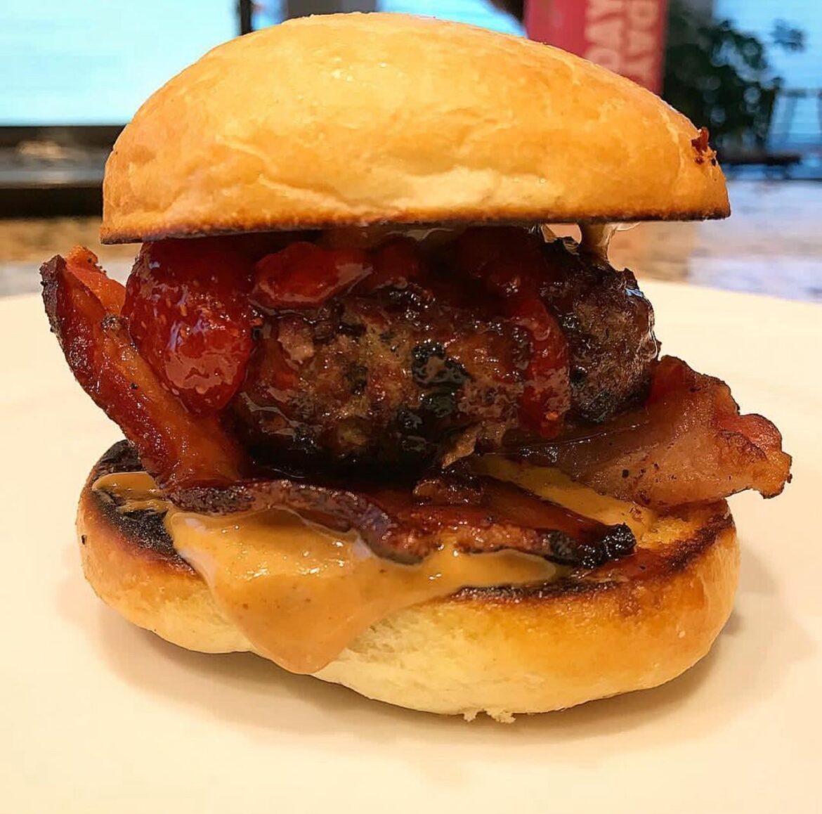 Peanut Butter, Jelly & Bacon Burger
