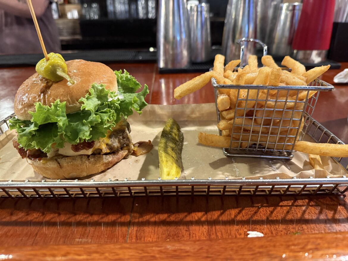 Custom Burger, Hops Burger Bar, Greensboro, North Carolina, U.S. Custom Burger, Hops Burger Bar, Greensboro, North Carolina, U.S.