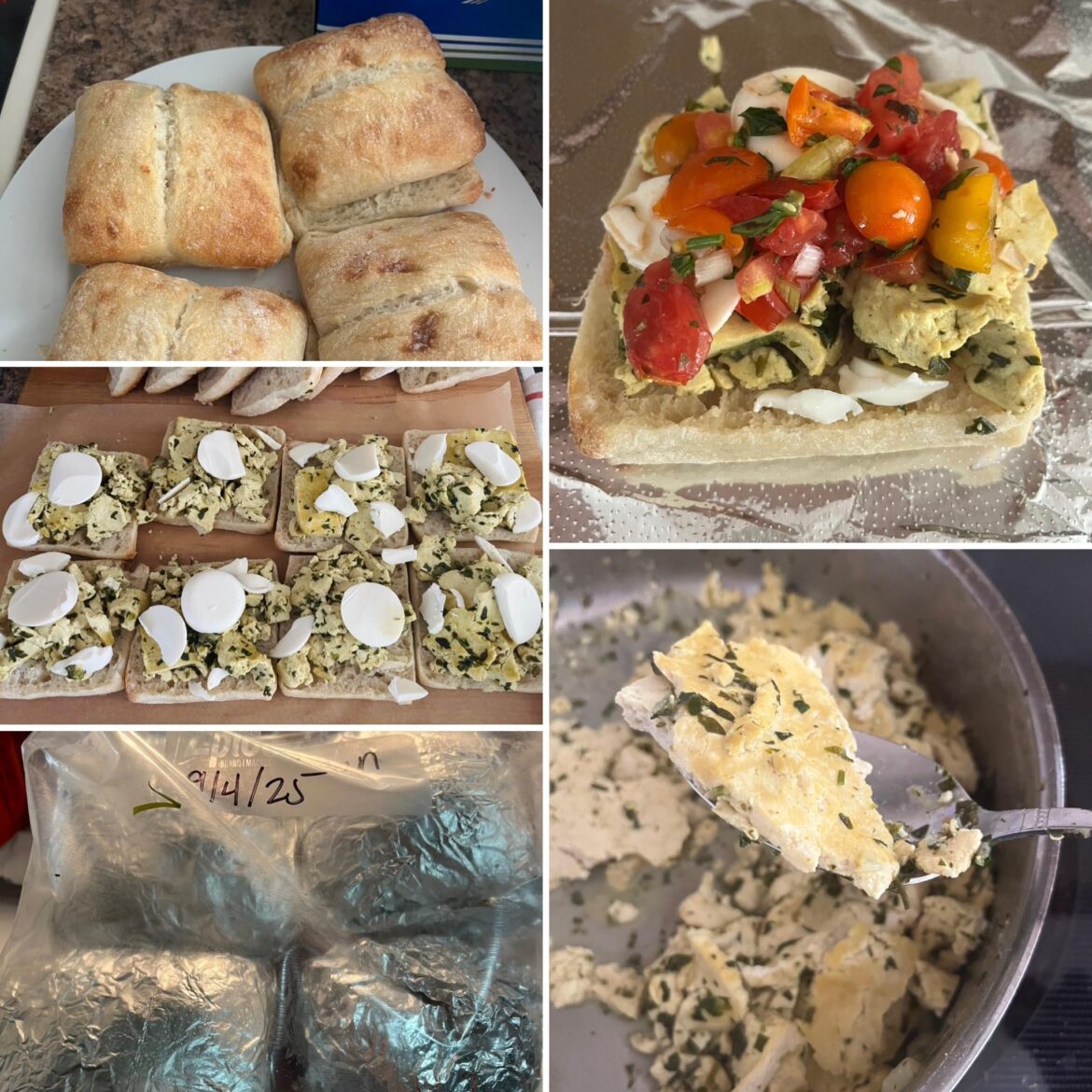 Vegan breakfast/lunch sandwiches