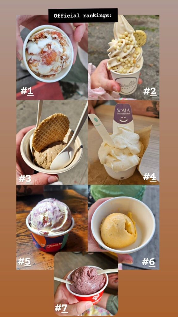 Did an ice cream crawl with my husband today