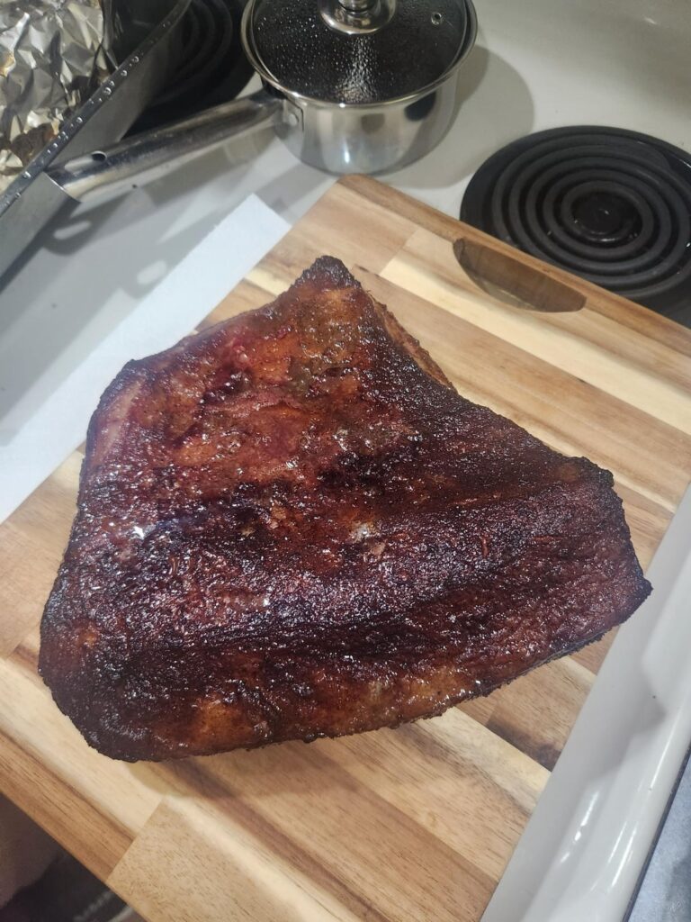 Smoked my first brisket yesterday.
