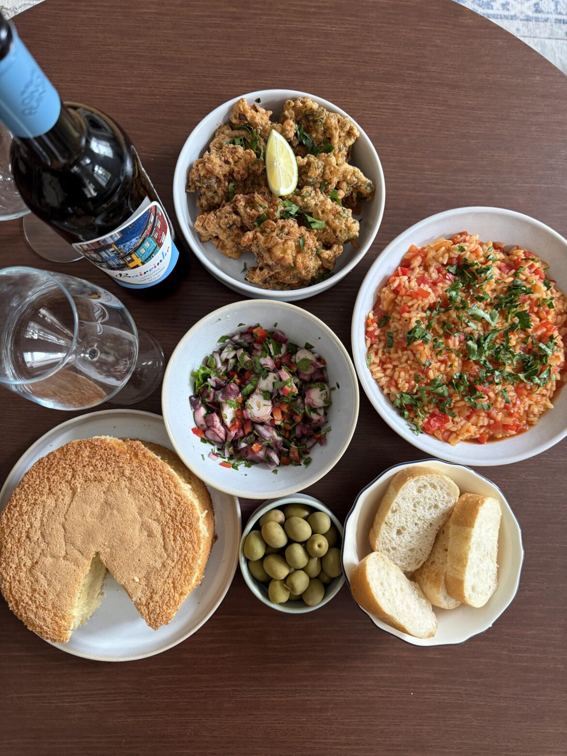 Portuguese dinner I made for me and my wife