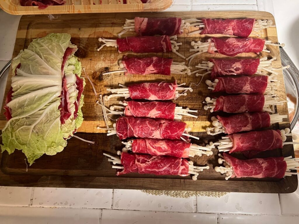 Tried that enoki beef roll dish I keep seeing on social media. Tasted good and was fairly cheap and easy to make.