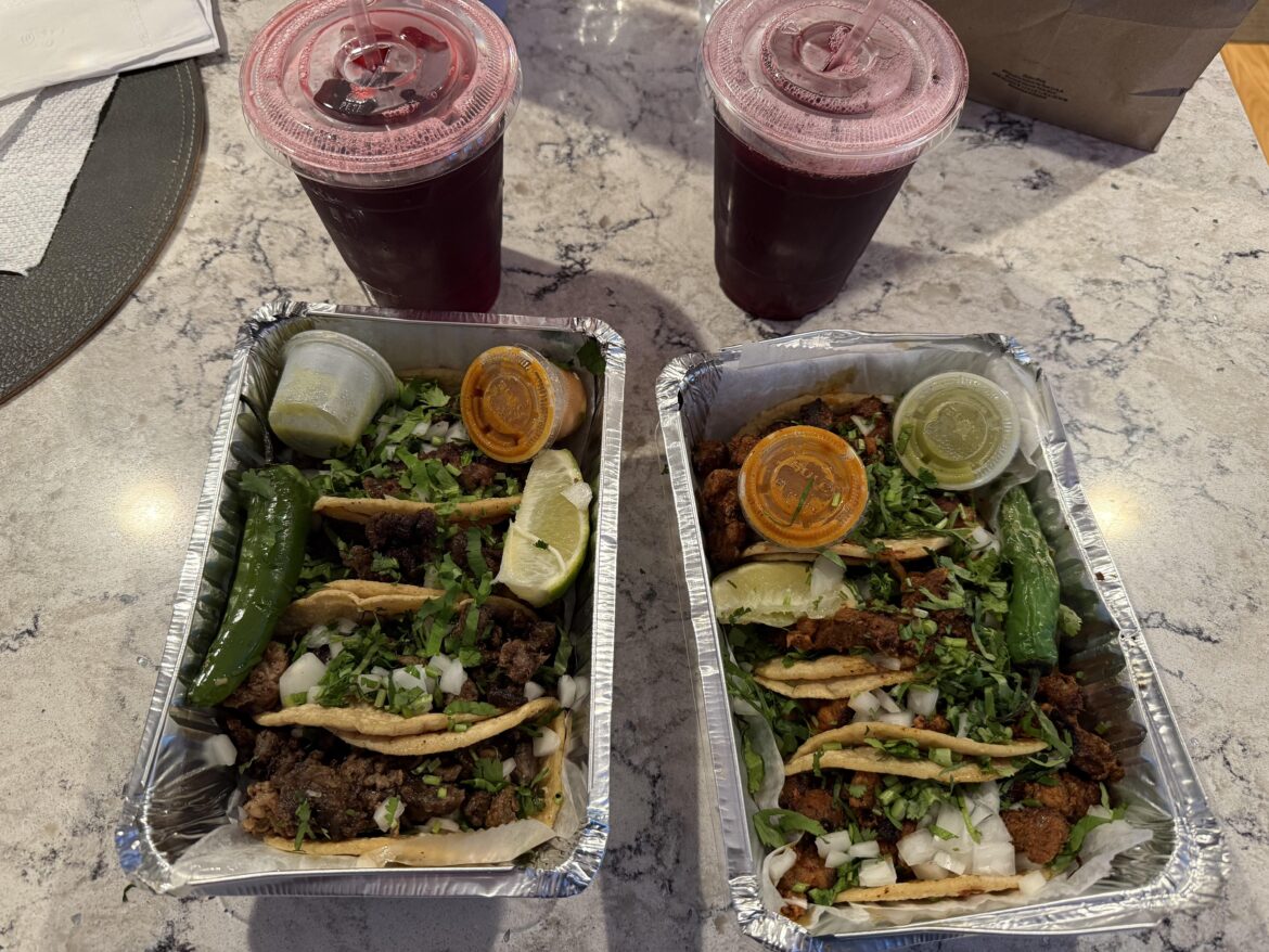 First post! Carne Asada and Al Pastor with the Jamaica Agua Fresca!