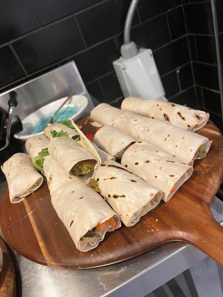 calories in this small falafel wrap?