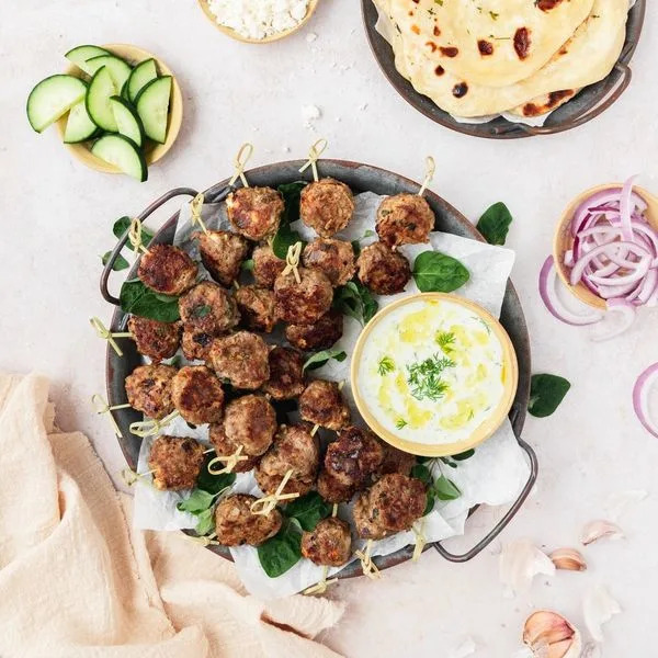 Easy Greek Style Lamb Meatballs | Forks & Foliage