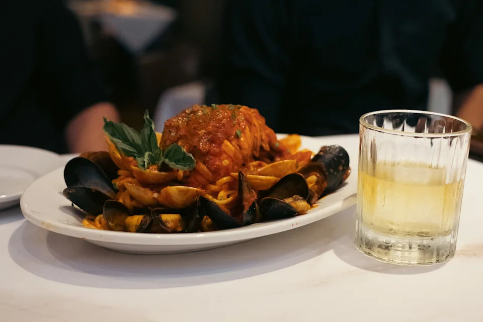 The lobster diavolo, featuring shrimp, calamari, clams and mussels, is one of the most popular dishes at Osteria by Capri.