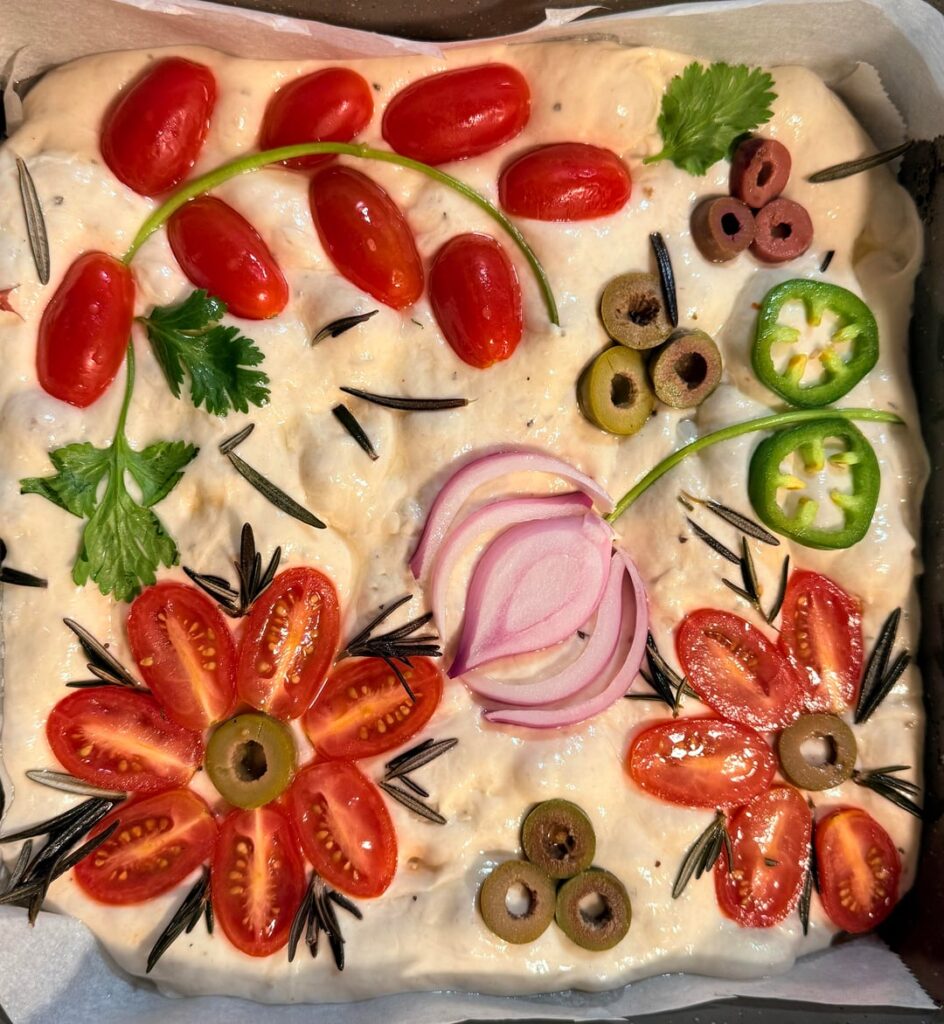[homemade] Focaccia art first attempt