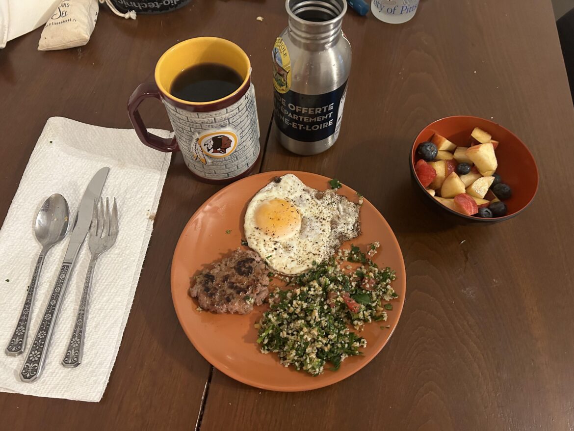 Big late breakfast to welcome my first workday of the week