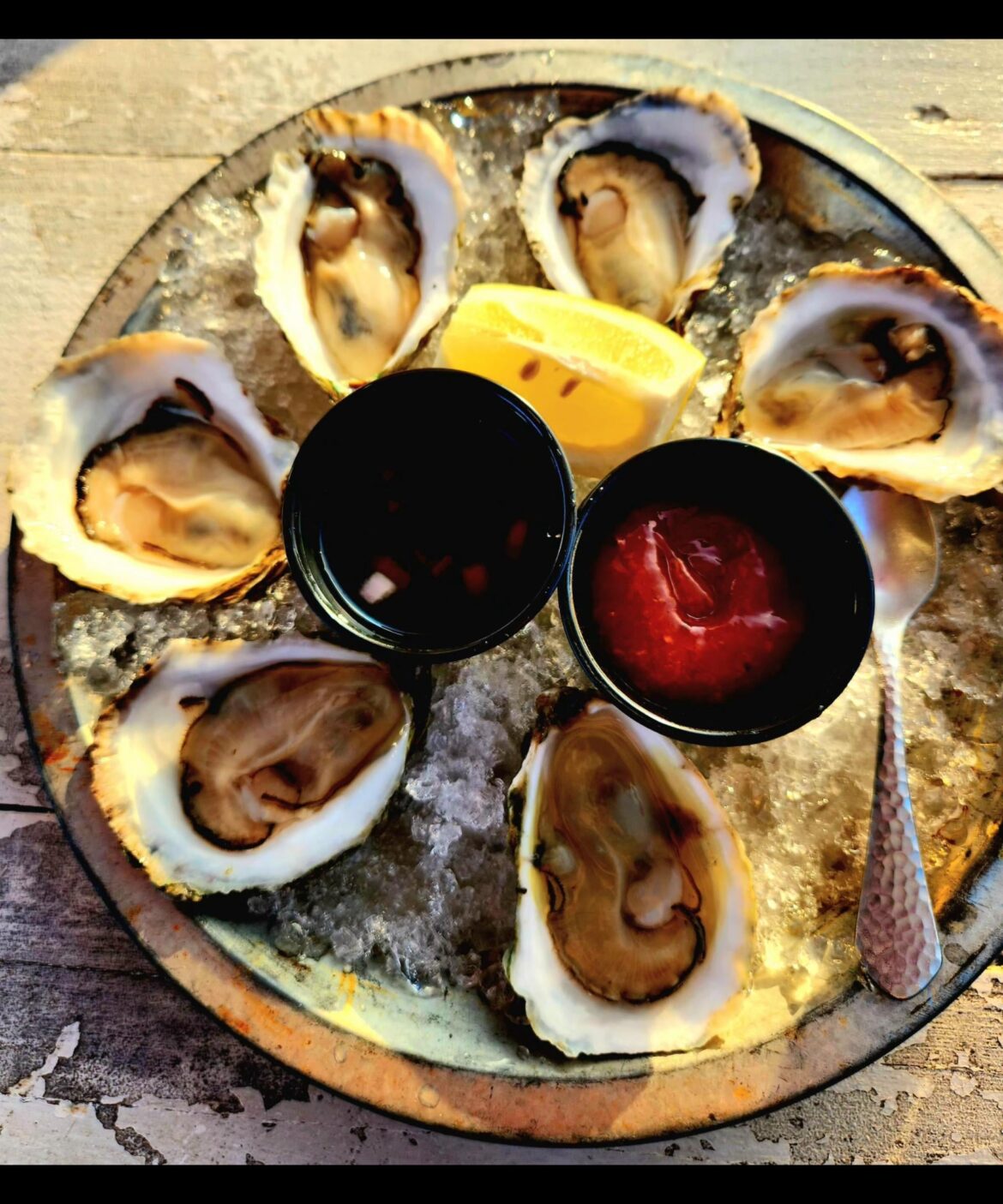 Wellfleet oysters. Sorry for not adding them. Cheers.