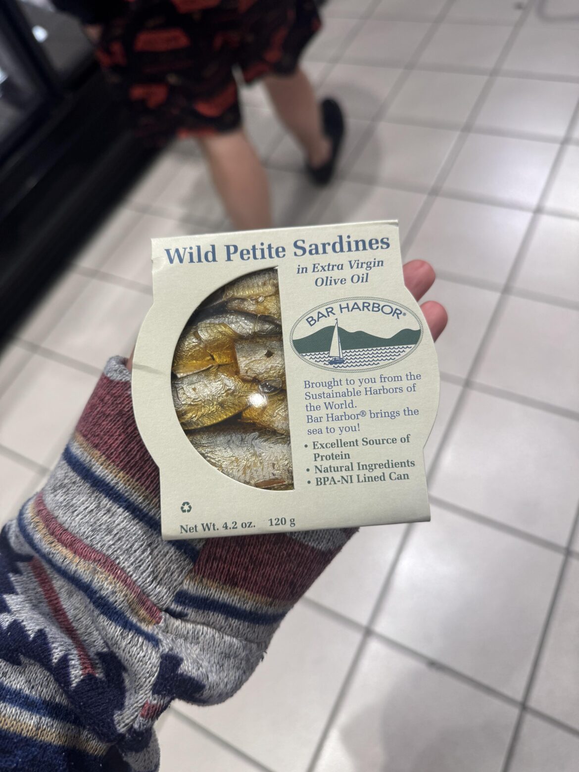 Picked these up because I thought the package was cool, and the sardines looked good. I looked them up and they have a decent rating. I am excited to try them! They were just short of $5