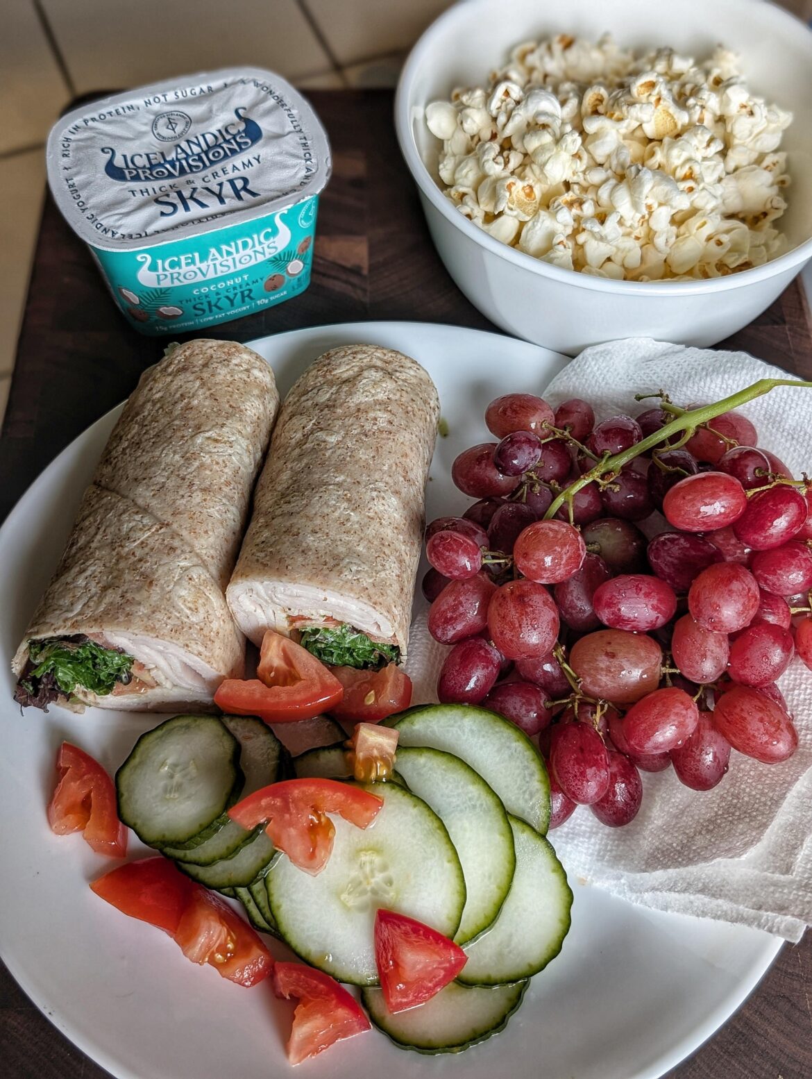 576 calories and couldn't finish the grapes.