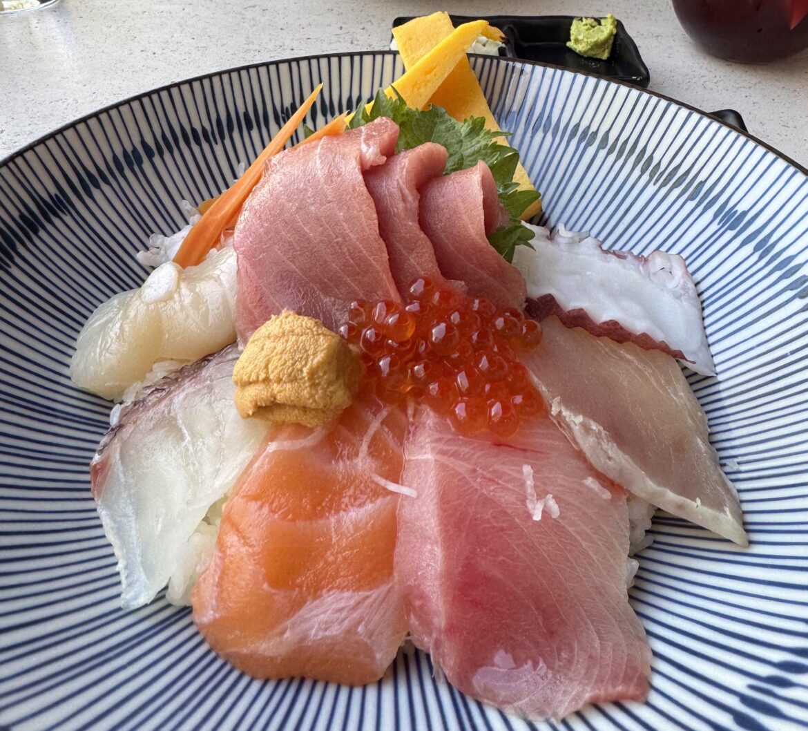 Chirashi bowl could’ve had more rice but it was damn good